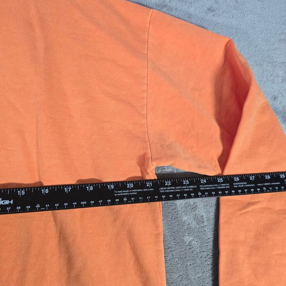 Only‎ NY Premium Basics Crewneck Sweatshirt Made in USA Orange Small - Picture 4 of 7